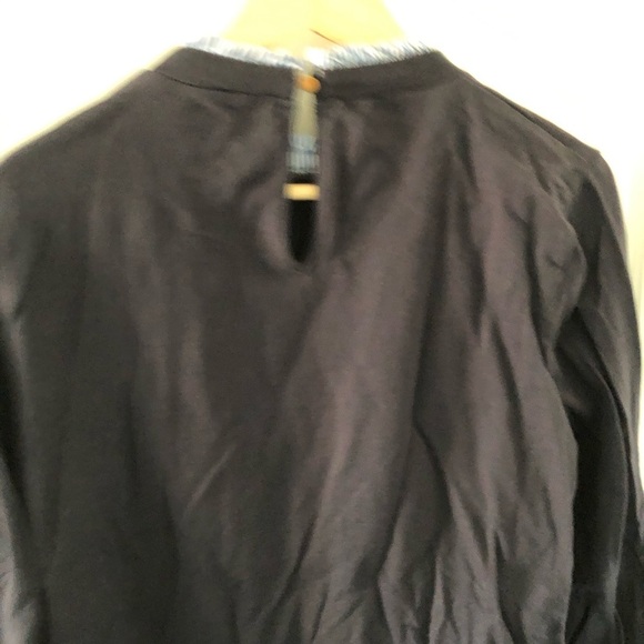 Oasis Fashion  Dark blue sweater with blouse detail Size L - Picture 8 of 12